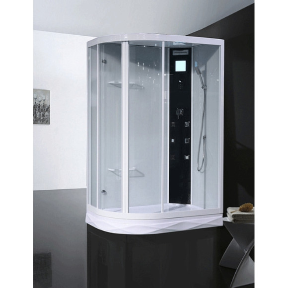 Душевая кабина Orans 130x90 R 86155ar с гидромассажем профиль Белый задние стенки Белые Душевая кабина Orans 130x90 R 86155ar с гидромассажем профиль Белый задние стенки Белые