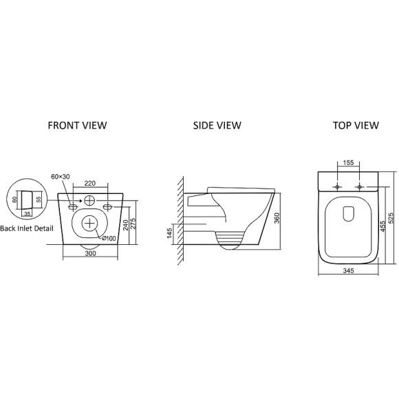 Унитаз SantiLine SL-5027 подвесной Белый с сиденьем Микролифт Унитаз SantiLine SL-5027 подвесной Белый с сиденьем Микролифт