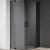 Душевой уголок Cezares Slider 100x100 SLIDER-R-2-90/100-GRIGIO-NERO профиль Черный матовый стекло серое