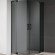 Душевой уголок Cezares Slider 100x100 SLIDER-R-2-90/100-GRIGIO-NERO профиль Черный матовый стекло серое