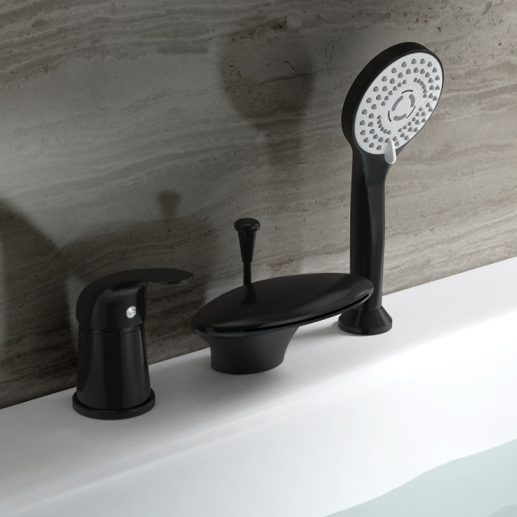 Смеситель на борт ванны Orange Iris M41-333b Черный матовый Смеситель на борт ванны Orange Iris M41-333b Черный матовый