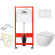 Комплект унитаза BelBagno Amanda BB051CHR+BB051SC с инсталляцией Tece Base 9400413 с сиденьем Микролифт и Белой клавишей смыва