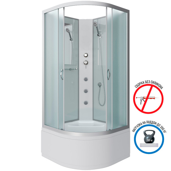 Душевая кабина Niagara Classic 80x80 NG-2307-14BKG с гидромассажем