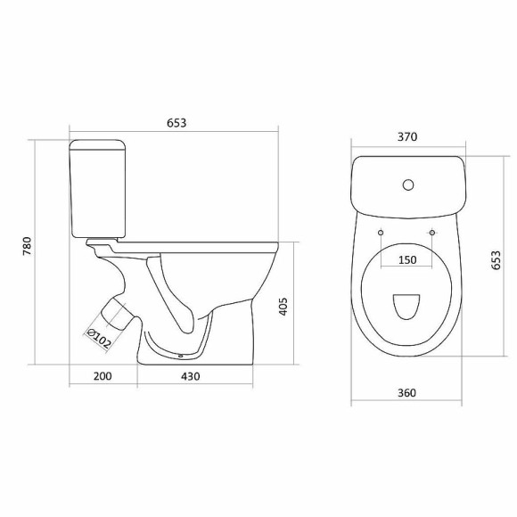 Унитаз компакт Santek Бореаль 1WH301704 с бачком и сиденьем