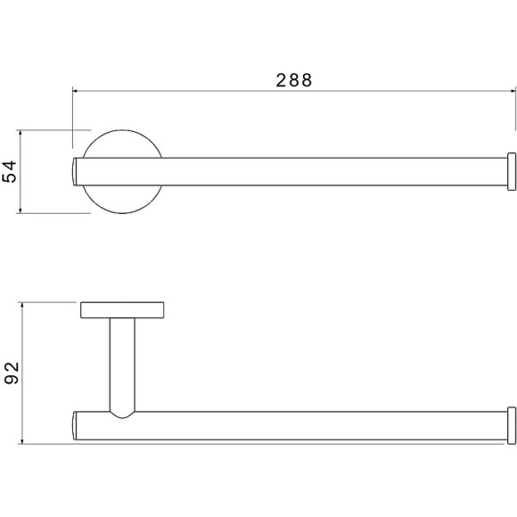 Полотенцедержатель Aquatek Оберон AQ4219MB Черный матовый