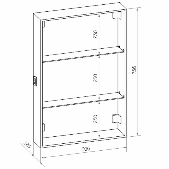 Зеркальный шкаф Континент Allure LED 55 L МВК002 с подсветкой Белый Зеркальный шкаф Континент Allure LED 55 L МВК002 с подсветкой Белый