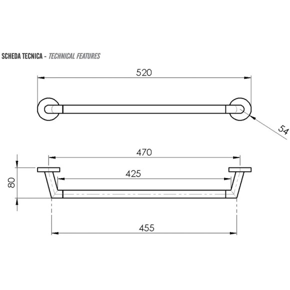 Полотенцедержатель Remer Guest GS40NO Черный матовый Полотенцедержатель Remer Guest GS40NO Черный матовый