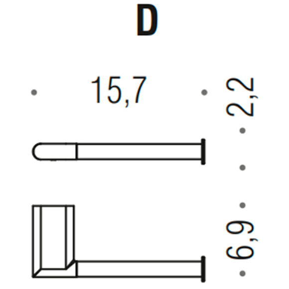 Держатель туалетной бумаги Colombo Design Mini B4008D.GM Графит матовый