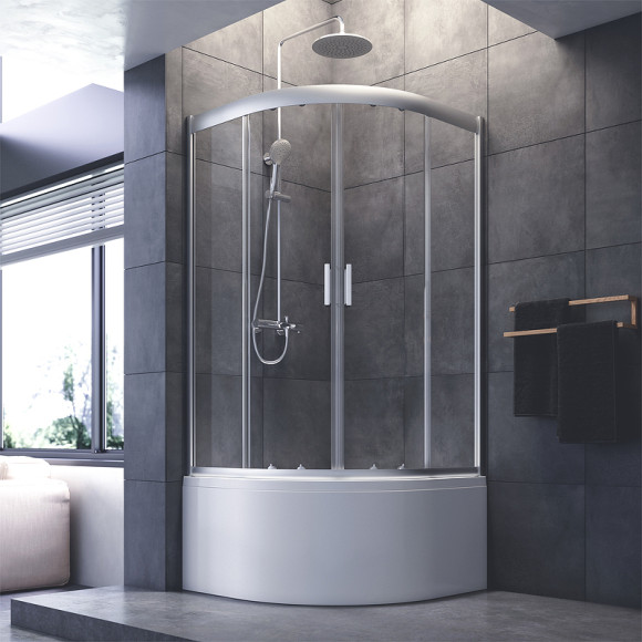 Душевой уголок AM.PM Gem W90G-401A090WT Профиль матовый хром, стекло прозрачное Душевой уголок AM.PM Gem W90G-401A090WT Профиль матовый хром, стекло прозрачное