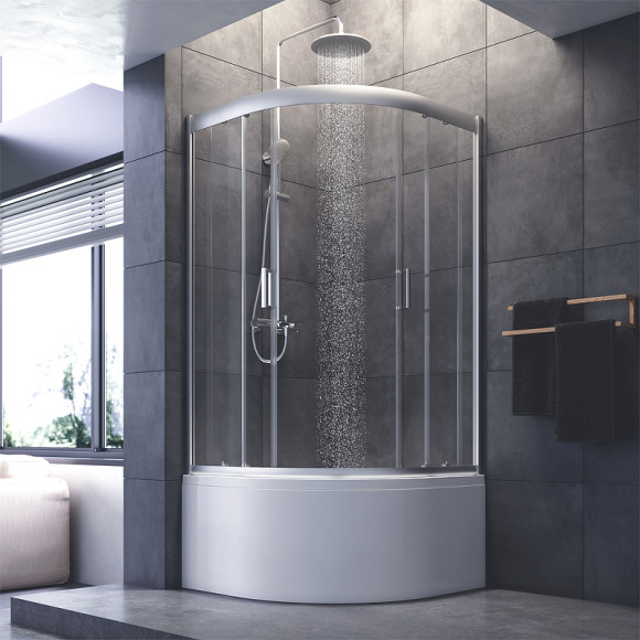 Душевой уголок AM.PM Gem W90G-401A090WT Профиль матовый хром, стекло прозрачное Душевой уголок AM.PM Gem W90G-401A090WT Профиль матовый хром, стекло прозрачное