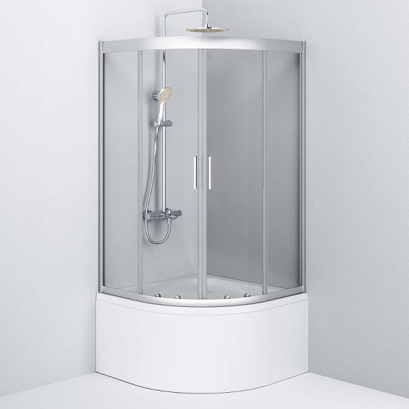 Душевой уголок AM.PM Gem W90G-401A090WT Профиль матовый хром, стекло прозрачное Душевой уголок AM.PM Gem W90G-401A090WT Профиль матовый хром, стекло прозрачное