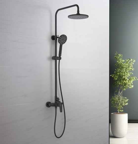 Душевая система Aquatek Бетта AQ2160MB Черная матовая