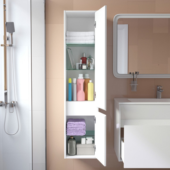 Шкаф пенал Iddis Esper 35 ESP35W0i97 подвесной Белый Шкаф пенал Iddis Esper 35 ESP35W0i97 подвесной Белый