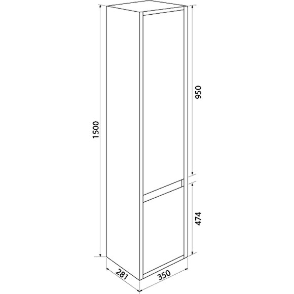 Шкаф пенал Iddis Esper 35 ESP35W0i97 подвесной Белый Шкаф пенал Iddis Esper 35 ESP35W0i97 подвесной Белый