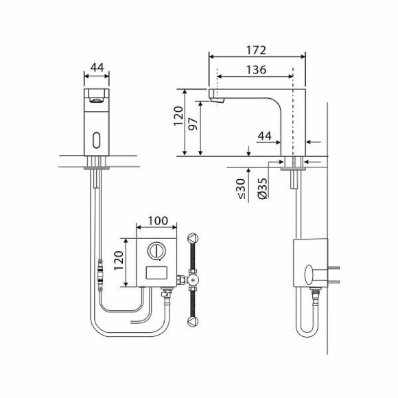 Смеситель для раковины Timo Torne 4313/00F Хром