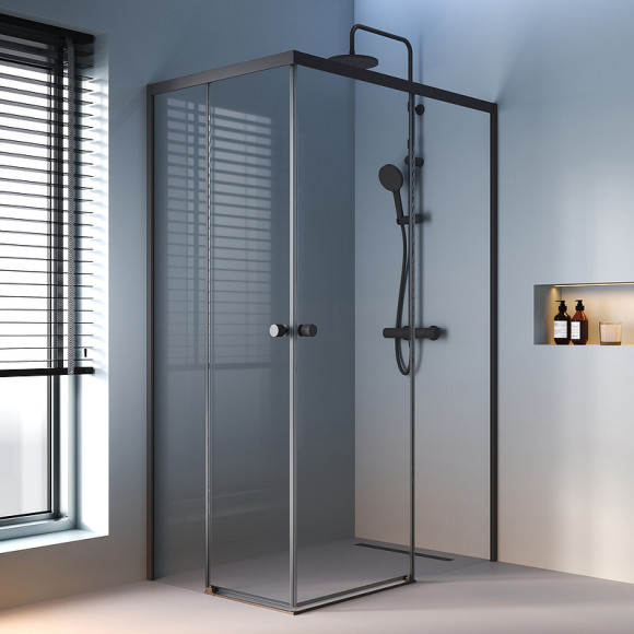 Душевой уголок AM.PM X-Joy 120х80 W94G-403-12080-BТ профиль Черный матовый стекло прозрачное Душевой уголок AM.PM X-Joy 120х80 W94G-403-12080-BТ профиль Черный матовый стекло прозрачное