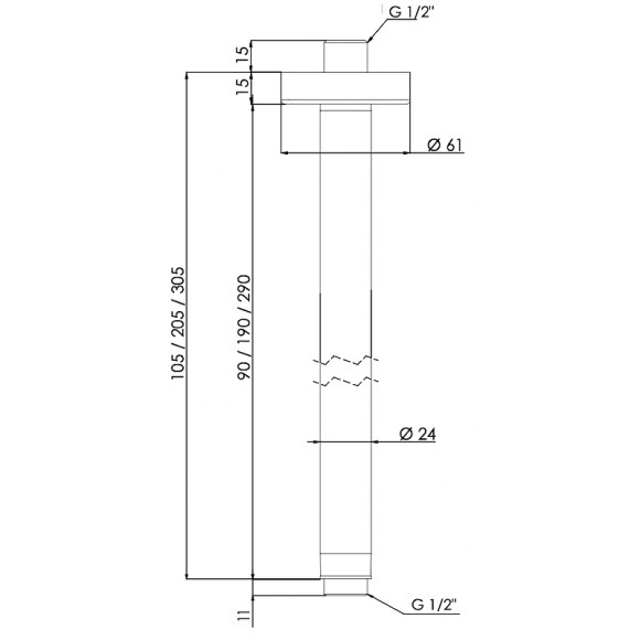 Кронштейн для верхнего душа Remer X-Style Inox SS347N30 Нержавеющая сталь Кронштейн для верхнего душа Remer X-Style Inox SS347N30 Нержавеющая сталь