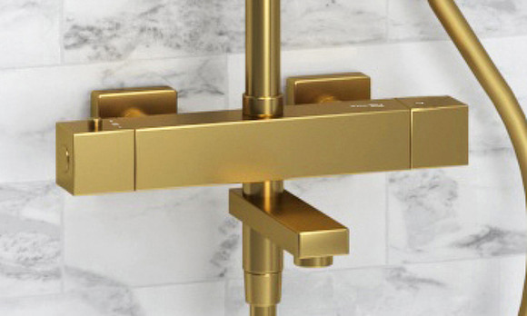 Душевая система WasserKRAFT Aisch A199.262.201.BG Thermo с термостатом Золото матовое Душевая система WasserKRAFT Aisch A199.262.201.BG Thermo с термостатом Золото матовое