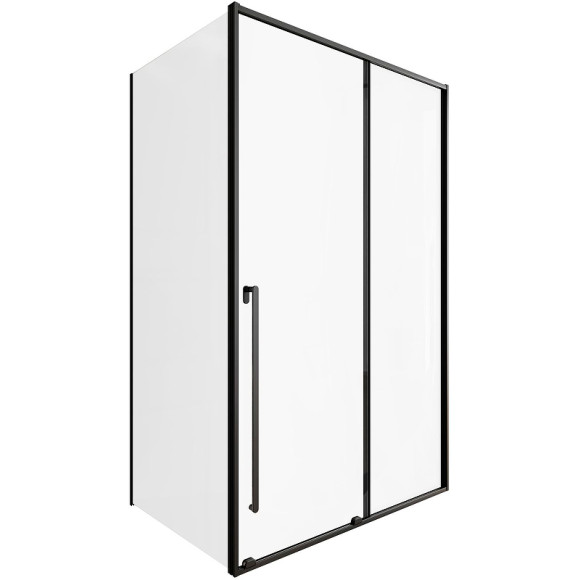 Душевой уголок Allen Brau Fantasy 130x80 3.11007.31 + 3.11012.31 профиль Черный матовый стекло прозрачное