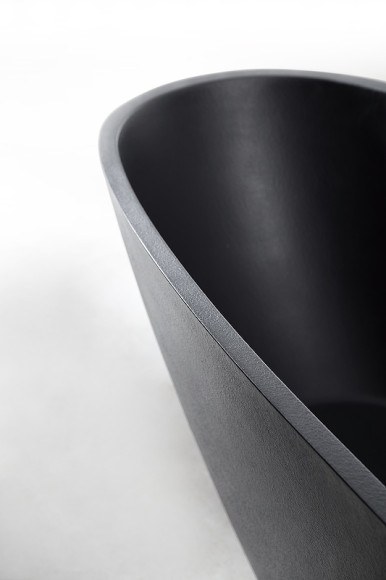 Ванна из искусственного камня Abber Dortmund 170x75 AM9911B Черная без гидромассажа