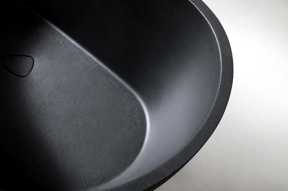 Ванна из искусственного камня Abber Dortmund 170x75 AM9911B Черная без гидромассажа