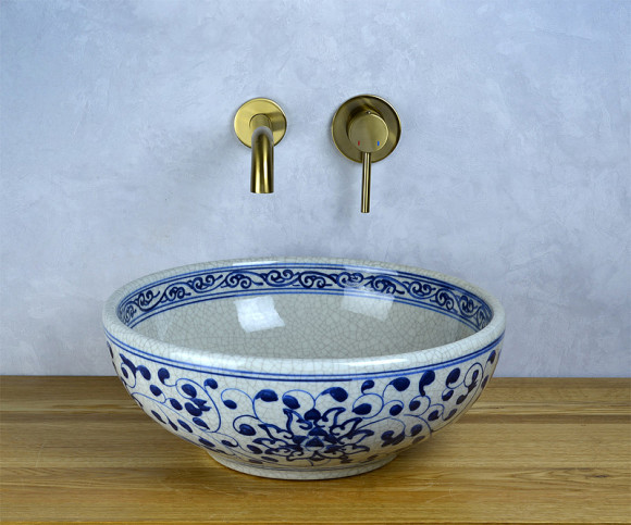 Раковина-чаша Bronze de Luxe Melody 40 2241 Синяя с искусственным состариванием Раковина-чаша Bronze de Luxe Melody 40 2241 Синяя с искусственным состариванием