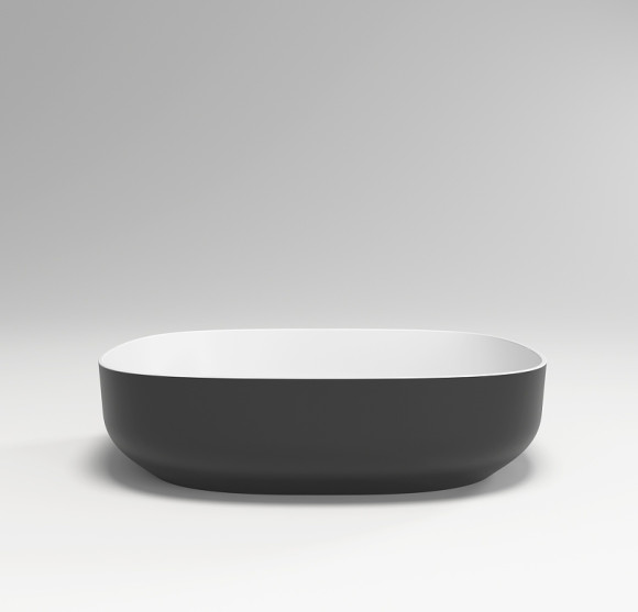 Раковина-чаша Plumberia Selection VELOMA OVAL BN 48x12.5x38 Белая матовая Черная Раковина-чаша Plumberia Selection VELOMA OVAL BN 48x12.5x38 Белая матовая Черная