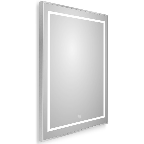 Зеркало BelBagno Kraft 60 SPC-KRAFT-600-800-LED-TCH-WARM с подсветкой Сатин с сенсорным выключателем и подогревом