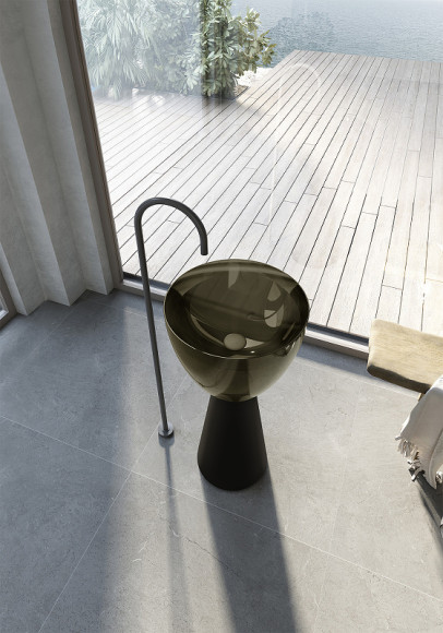 Раковина Abber Kristall 45 AT2703Black-Vesuvian Черная Оливковая