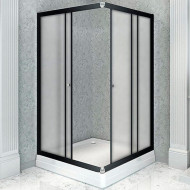 Душевой уголок Radomir Дрим 110x100 L 1-03-6-1-0-1231 профиль Черный стекло матовое