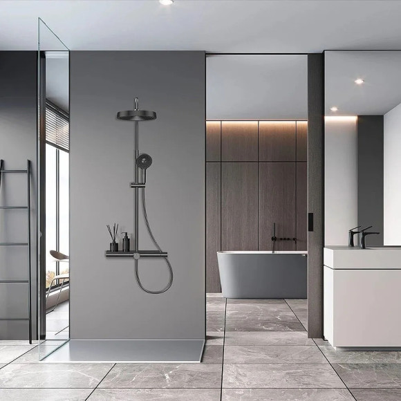 Душевая система AQUAme AQM8010B Черная Душевая система AQUAme AQM8010B Черная