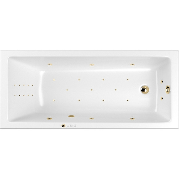 Акриловая ванна Whitecross Wave Slim 160x70 0111.160070.100.ULTRANANO.GL с гидромассажем