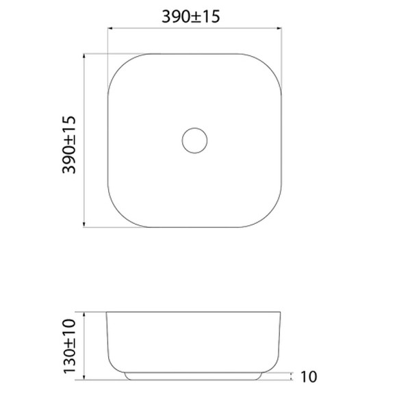 Раковина-чаша Iddis Bridge 39 BRIWM04i27 Белая матовая Раковина-чаша Iddis Bridge 39 BRIWM04i27 Белая матовая
