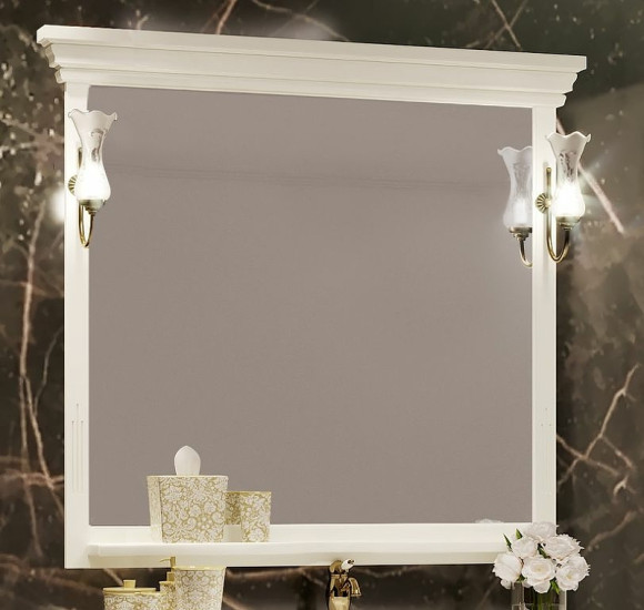 Зеркало Opadiris Риспекто 105 00-00007047 Слоновая кость с выключателем Зеркало Opadiris Риспекто 105 00-00007047 Слоновая кость с выключателем