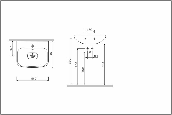 Раковина AM.PM Like 55 C804221WH Белая