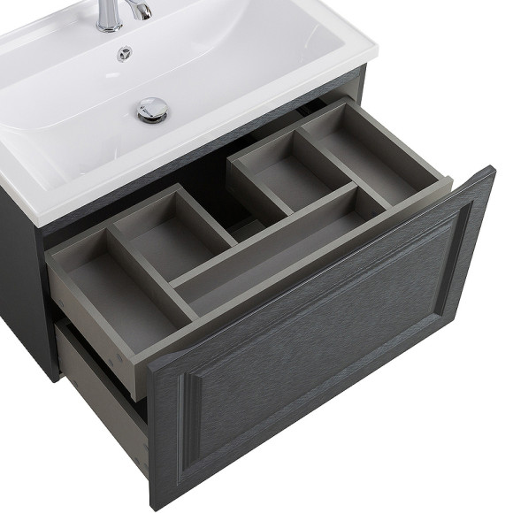 Тумба под раковину Cezares Giubileo 80 GIUBILEO-N-80-1C-SO-TIT-P подвесная Титан