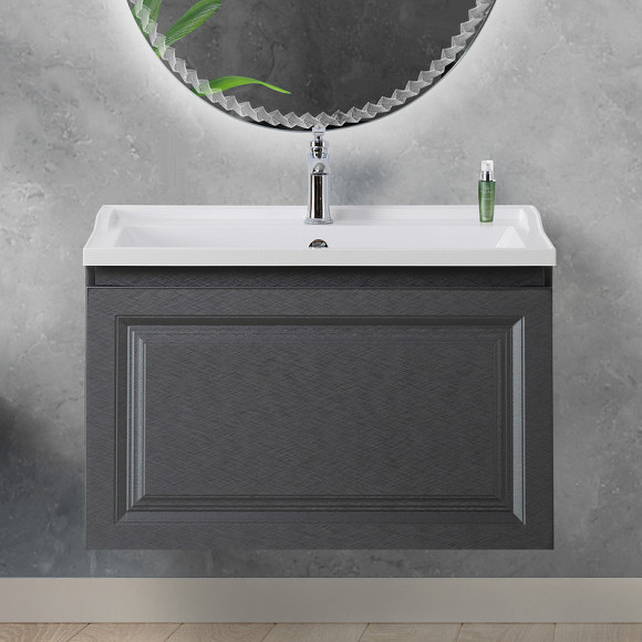 Тумба под раковину Cezares Giubileo 80 GIUBILEO-N-80-1C-SO-TIT-P подвесная Титан