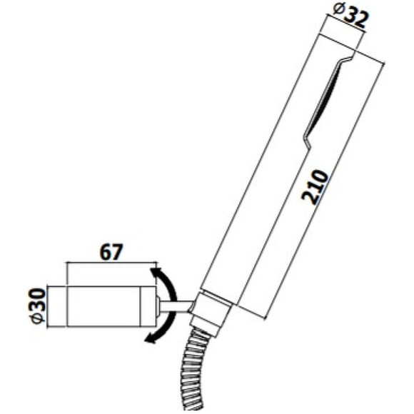Душевой гарнитур Paffoni Birillo ZDUP036BO Белый матовый