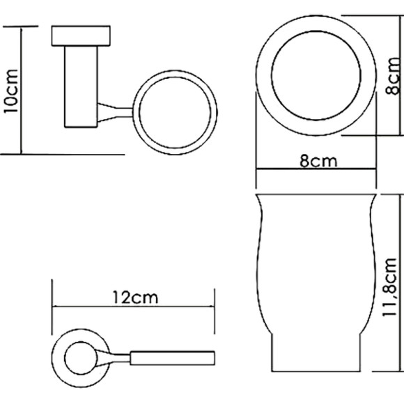 Стакан для зубных щеток WasserKRAFT K-24128 Хром Стакан для зубных щеток WasserKRAFT K-24128 Хром