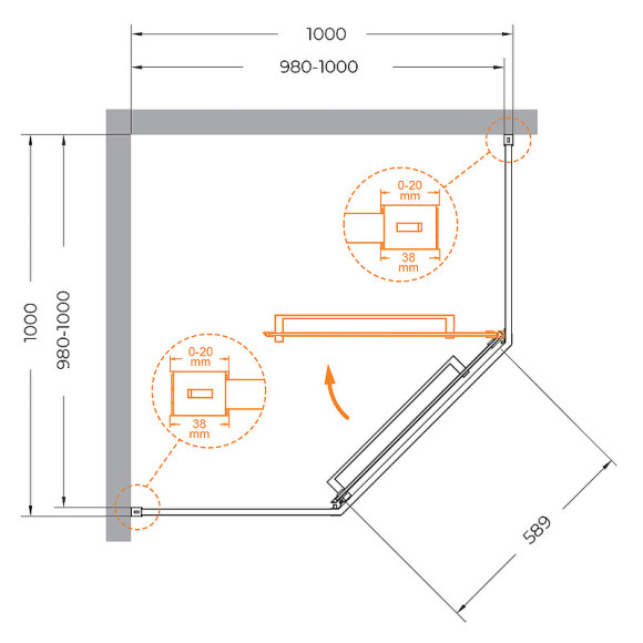 Душевой уголок Cezares Relax-304 100x100 RELAX-304-P-1-100-C-GM профиль Оружейная сталь стекло прозрачное Душевой уголок Cezares Relax-304 100x100 RELAX-304-P-1-100-C-GM профиль Оружейная сталь стекло прозрачное