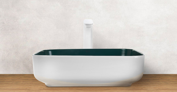 Раковина-чаша WeltWasser Elbach M2195 WG 50 10000005602 Белая Зеленая Раковина-чаша WeltWasser Elbach M2195 WG 50 10000005602 Белая Зеленая