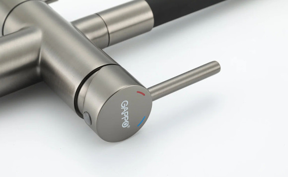 Смеситель для кухни Gappo G4398-39 Оружейная сталь Черный