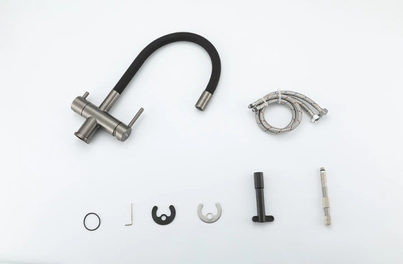 Смеситель для кухни Gappo G4398-39 Оружейная сталь Черный