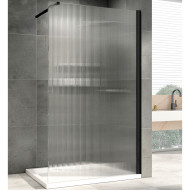 Душевая перегородка Abber Immer Offen 90 AG61091R8 профиль Черный стекло рифленое Душевая перегородка Abber Immer Offen 90 AG61091R8 профиль Черный стекло рифленое