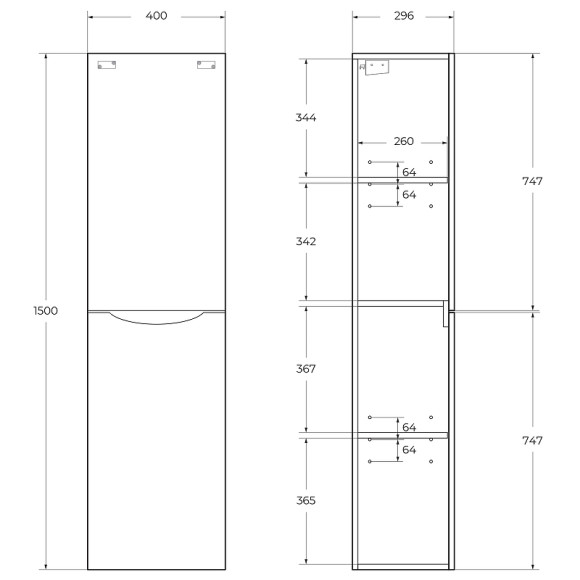 Шкаф пенал BelBagno Fly-Marino 40 L FLY-MARINO-1500-2A-SC-RN-P-L подвесной Rovere Nature Шкаф пенал BelBagno Fly-Marino 40 L FLY-MARINO-1500-2A-SC-RN-P-L подвесной Rovere Nature