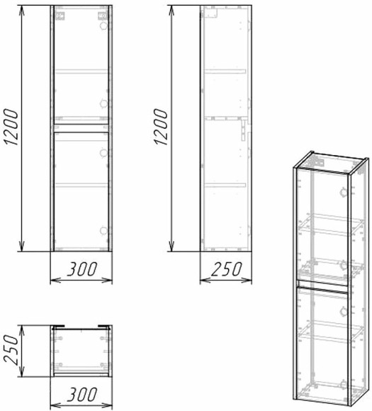 Шкаф пенал Grossman Смарт 30 303011 подвесной Веллигтон Графит Шкаф пенал Grossman Смарт 30 303011 подвесной Веллигтон Графит