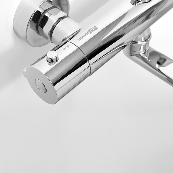 Смеситель для ванны WasserKRAFT Berkel 4822L универсальный с термостатом Хром Смеситель для ванны WasserKRAFT Berkel 4822L универсальный с термостатом Хром