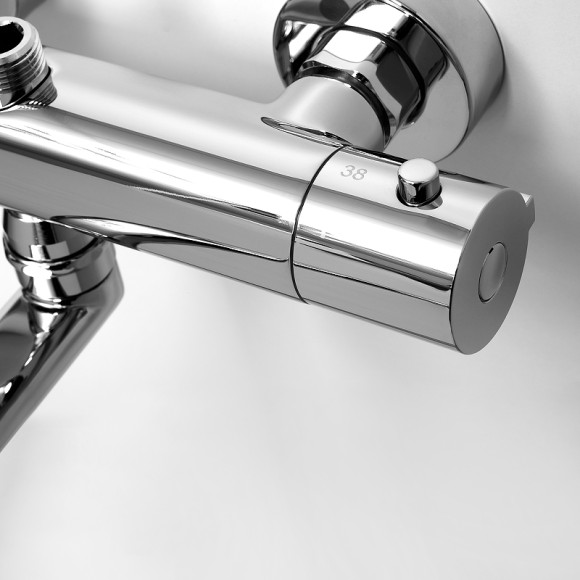 Смеситель для ванны WasserKRAFT Berkel 4822L универсальный с термостатом Хром Смеситель для ванны WasserKRAFT Berkel 4822L универсальный с термостатом Хром