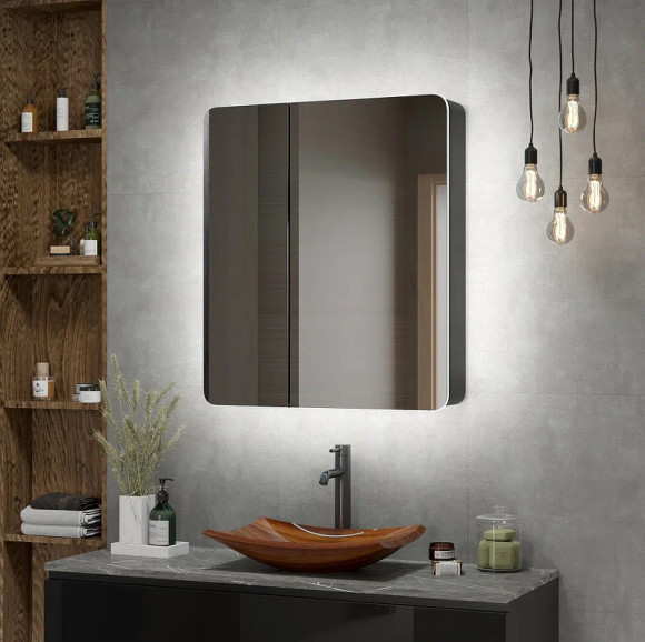 Зеркальный шкаф Континент Eltoro black LED 76 МВК114 с подсветкой Черный Зеркальный шкаф Континент Eltoro black LED 76 МВК114 с подсветкой Черный