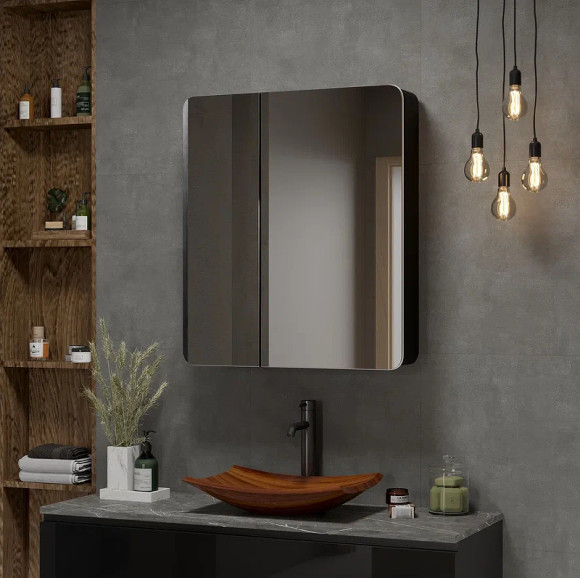 Зеркальный шкаф Континент Eltoro black LED 76 МВК114 с подсветкой Черный Зеркальный шкаф Континент Eltoro black LED 76 МВК114 с подсветкой Черный